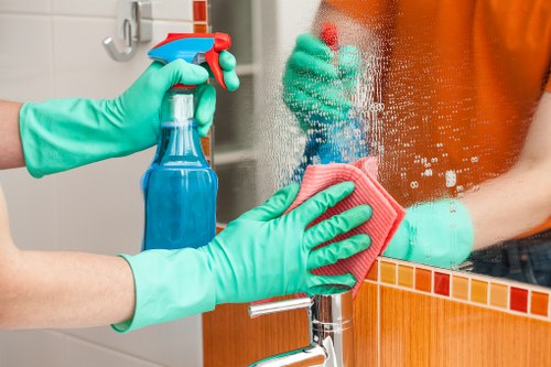 Professional commercial cleaning for a Mayfair office entrance