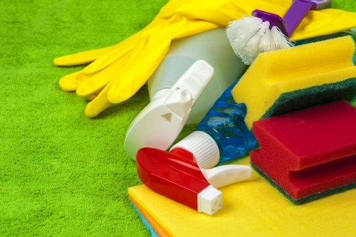 Professional cleaning of kitchen surfaces in Mayfair property